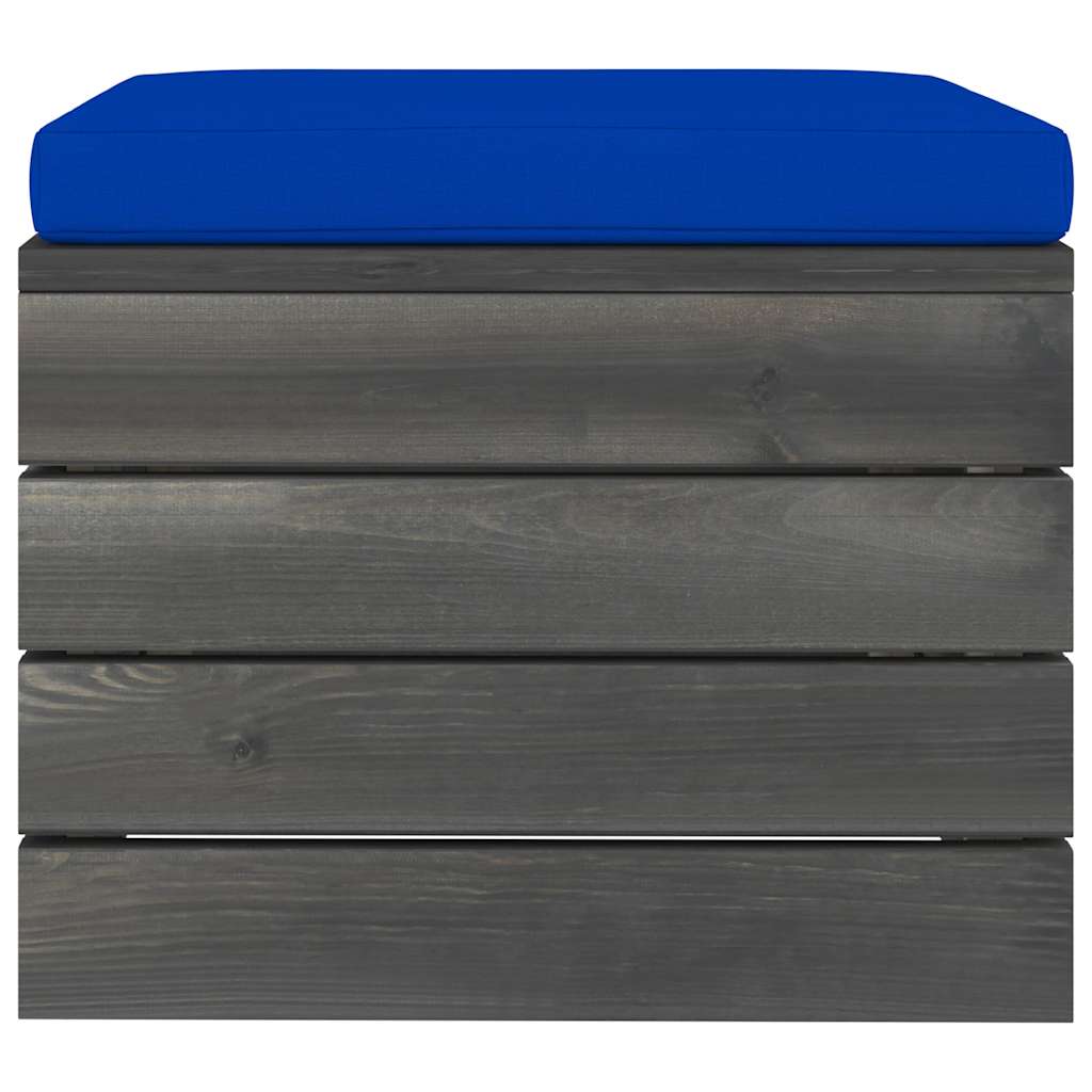 Set Divani da Giardino su Pallet 6 pz con Cuscini Massello Pino