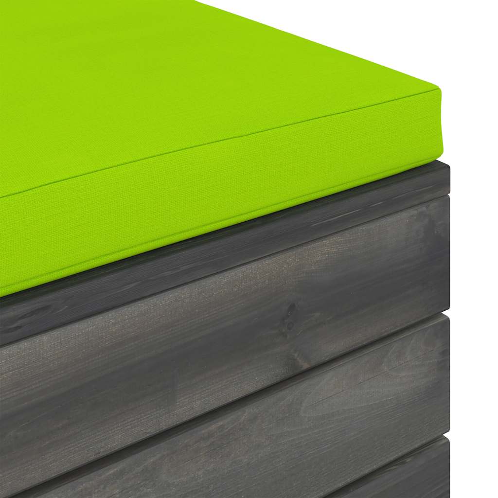 Set Divani da Giardino su Pallet 6 pz con Cuscini Massello Pino
