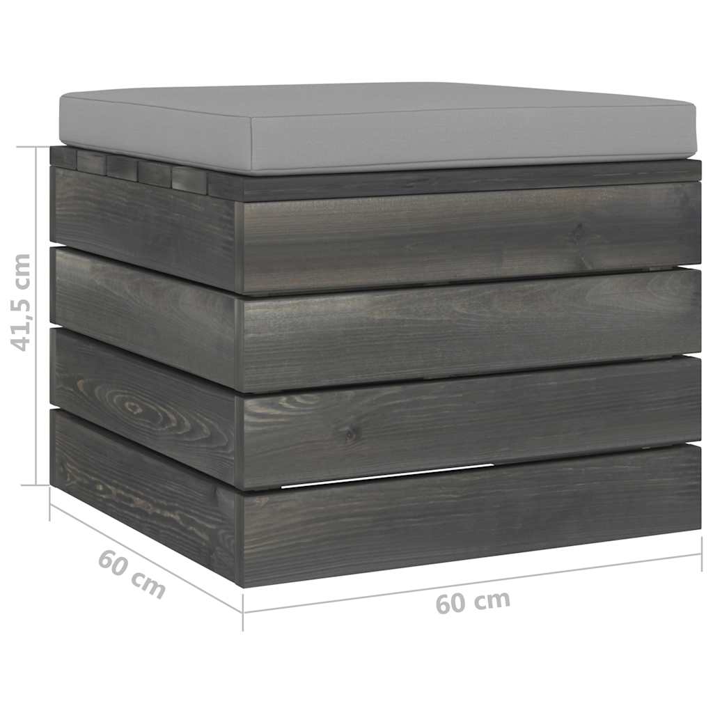 Set Divani da Giardino su Pallet 6 pz con Cuscini Massello Pino