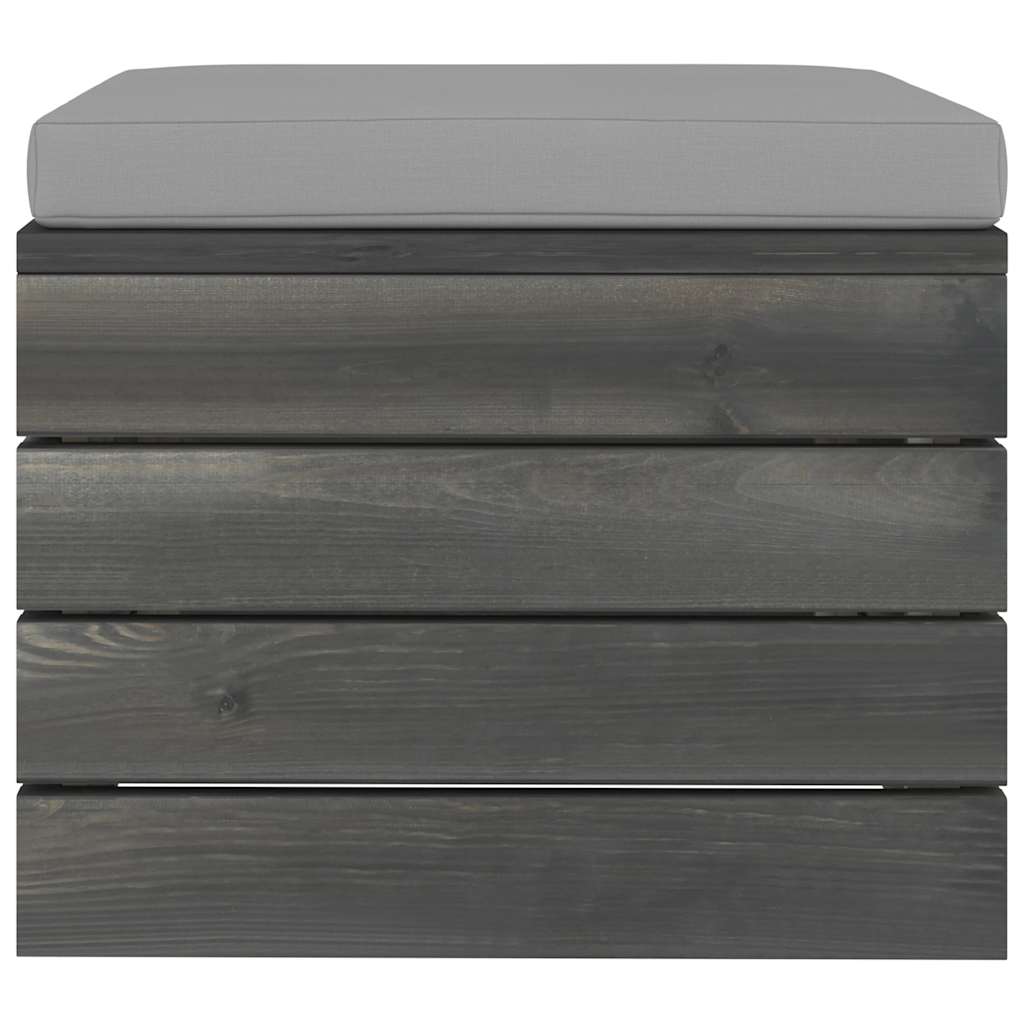 Set Divani da Giardino su Pallet 6 pz con Cuscini Massello Pino