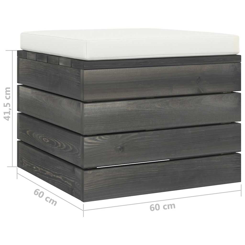 Set Divani da Giardino su Pallet 6 pz con Cuscini Massello Pino