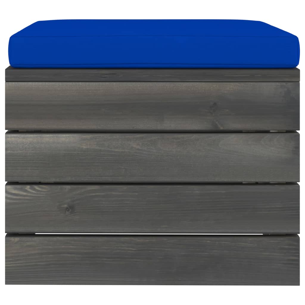 Set Divani da Giardino su Pallet 6 pz con Cuscini Massello Pino