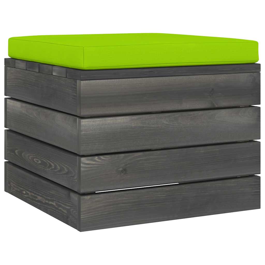 Set Divani da Giardino su Pallet 6 pz con Cuscini Massello Pino