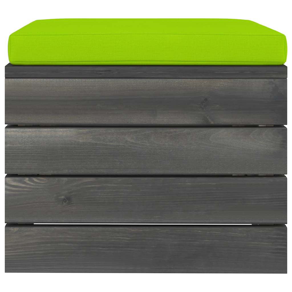 Set Divani da Giardino su Pallet 6 pz con Cuscini Massello Pino