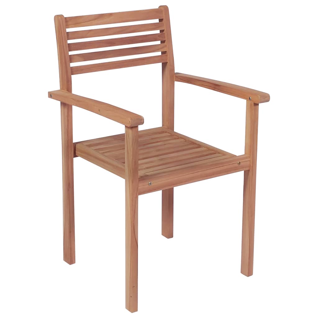Sedie Giardino 4 pz con Cuscini Grigi in Massello di Teak