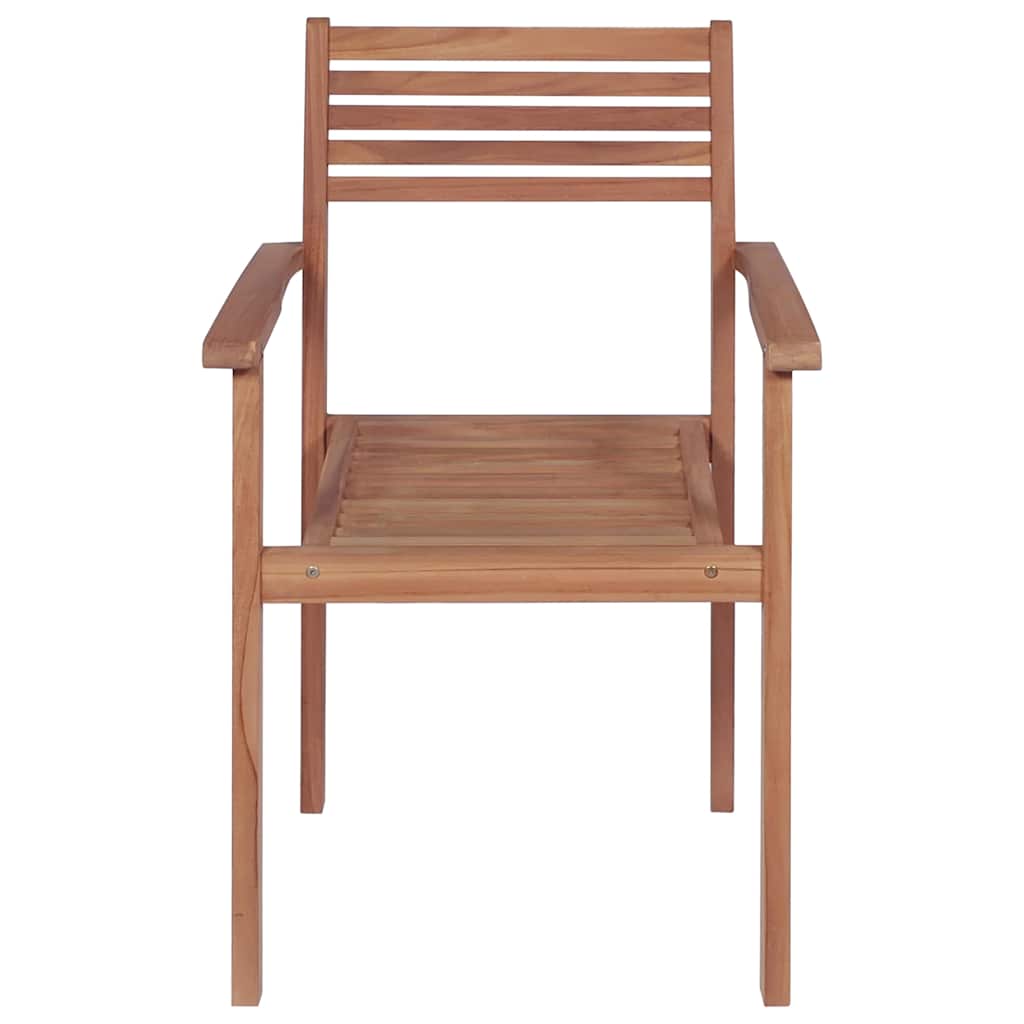 Sedie Giardino 4 pz con Cuscini Grigi in Massello di Teak