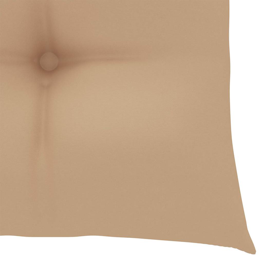 Sedie Pieghevoli con Cuscini Beige 6 pz Legno Massello di Teak