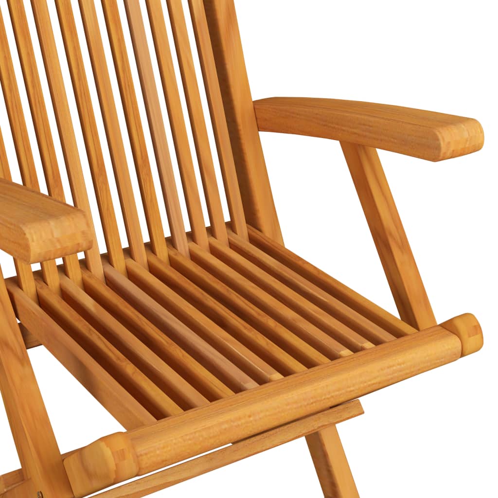 Sedie Pieghevoli con Cuscini Rosso Vino 6pz Legno Massello Teak