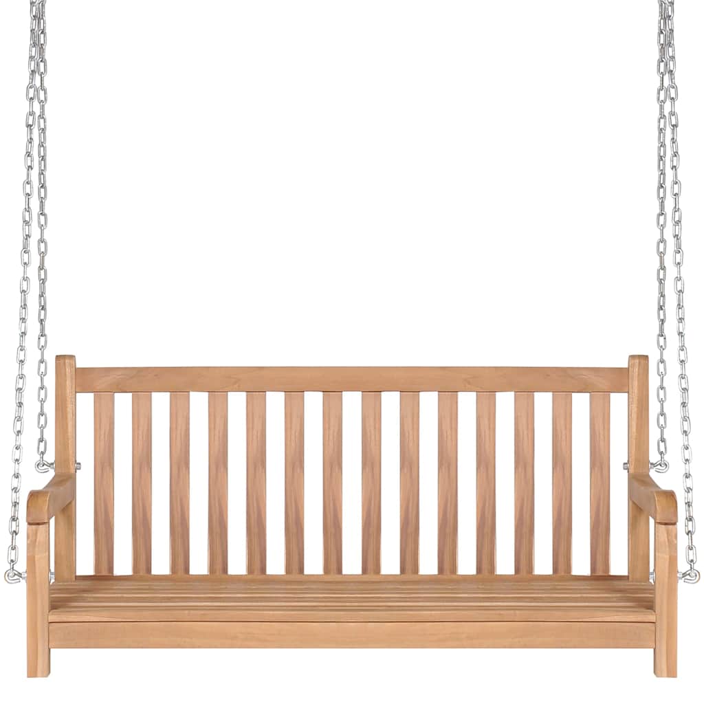 Dondolo con Cuscino Grigio Talpa 120 cm in Massello di Teak