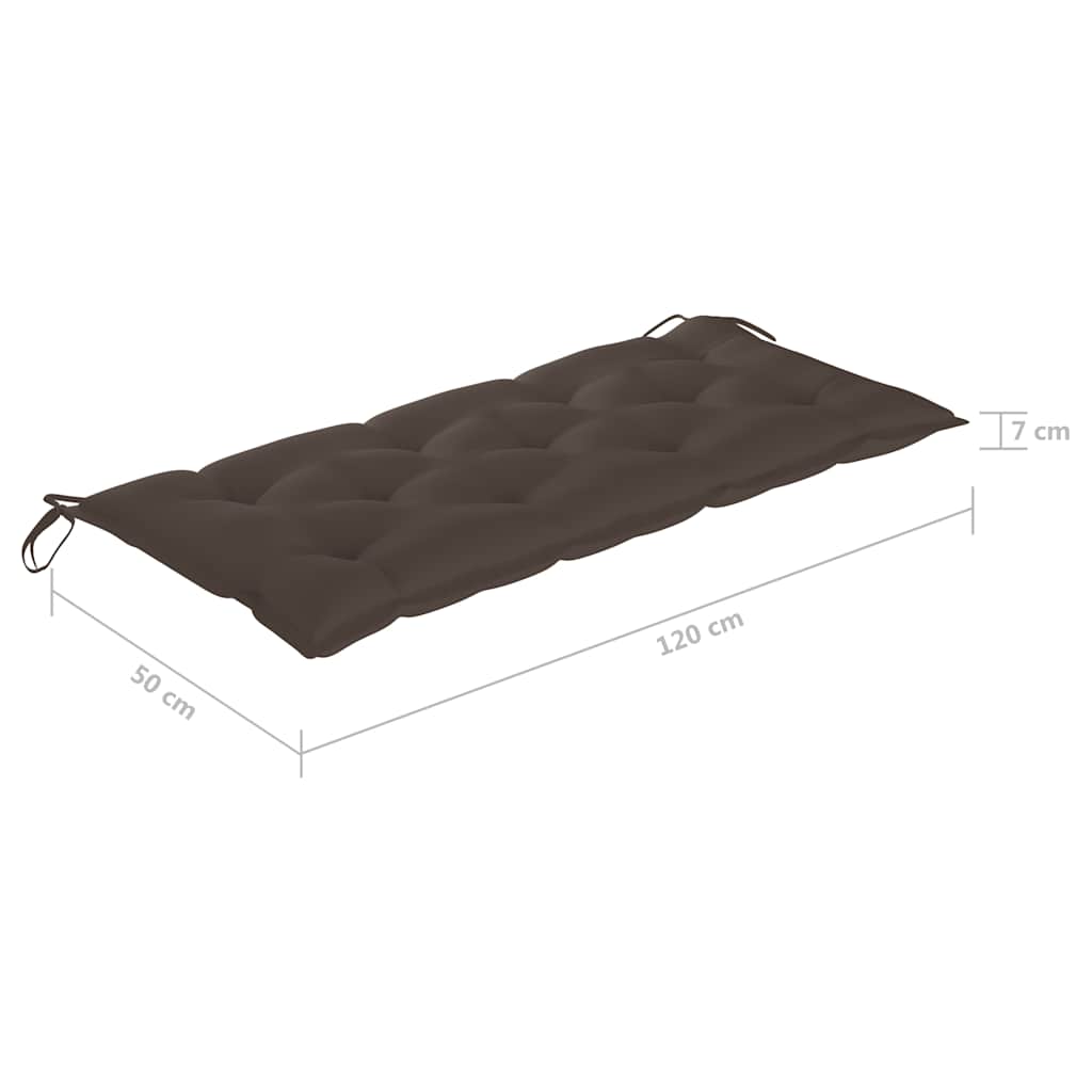 Dondolo con Cuscino Grigio Talpa 120 cm in Massello di Teak