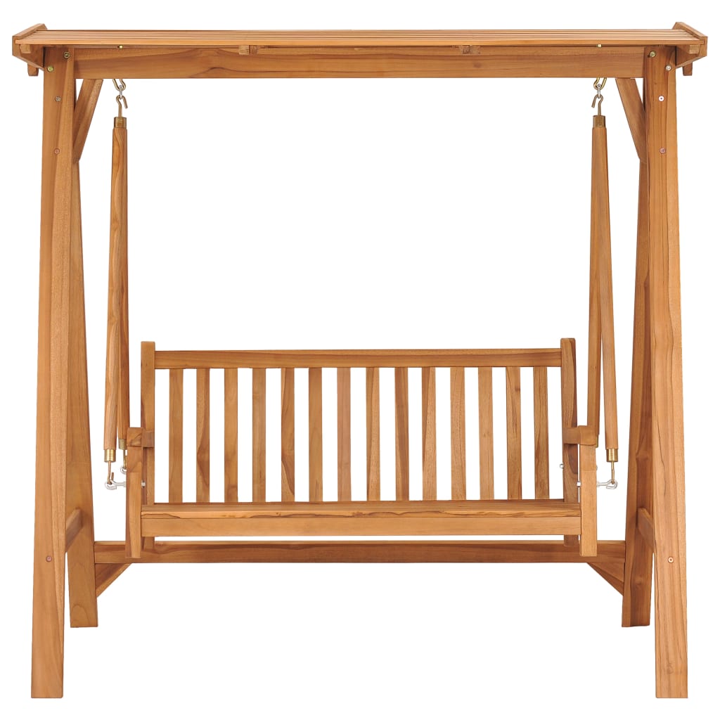 Dondolo con Cuscino Rosso 170 cm in Massello di Teak