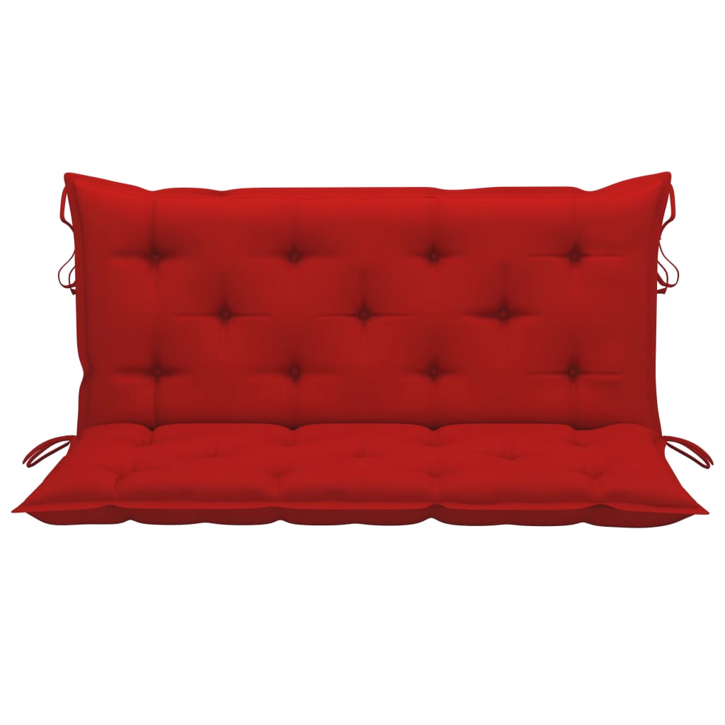 Dondolo con Cuscino Rosso 170 cm in Massello di Teak