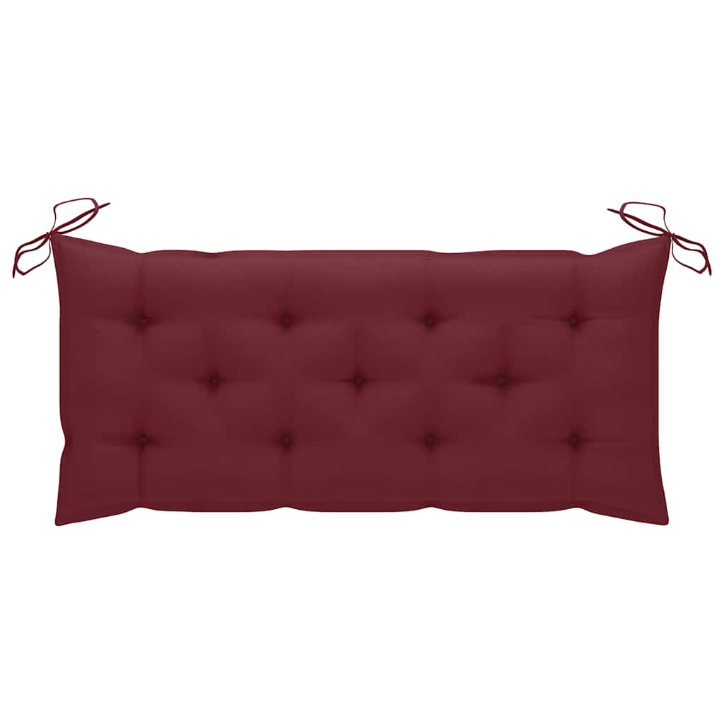 Dondolo con Cuscino Rosso Vino 170 cm Massello di Teak