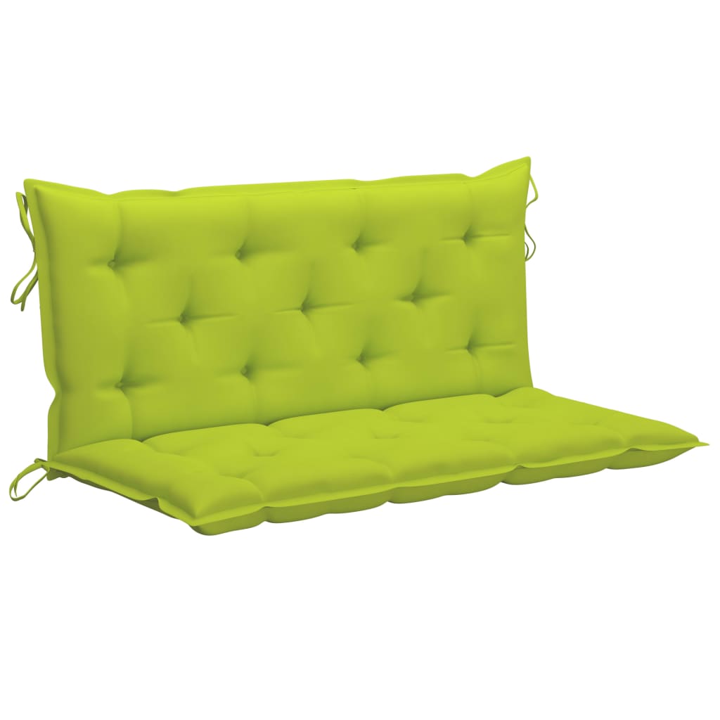Dondolo con Cuscino Verde Brillante 170 cm in Massello di Teak