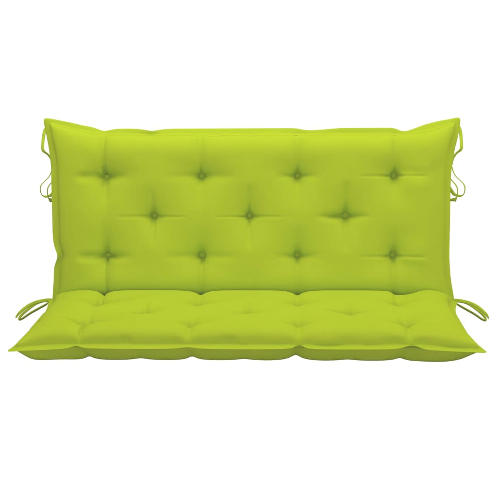 Dondolo con Cuscino Verde Brillante 170 cm in Massello di Teak