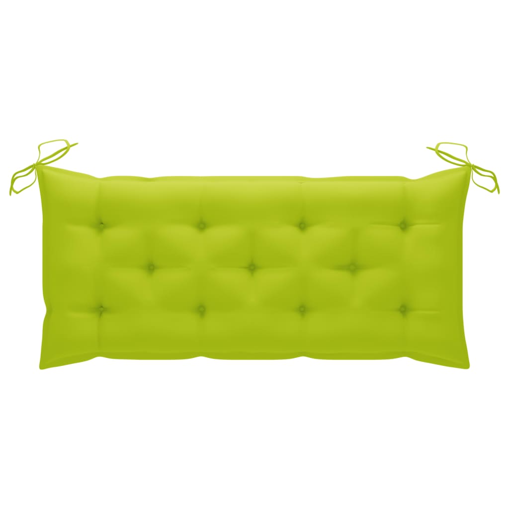 Dondolo con Cuscino Verde Brillante 170 cm in Massello di Teak