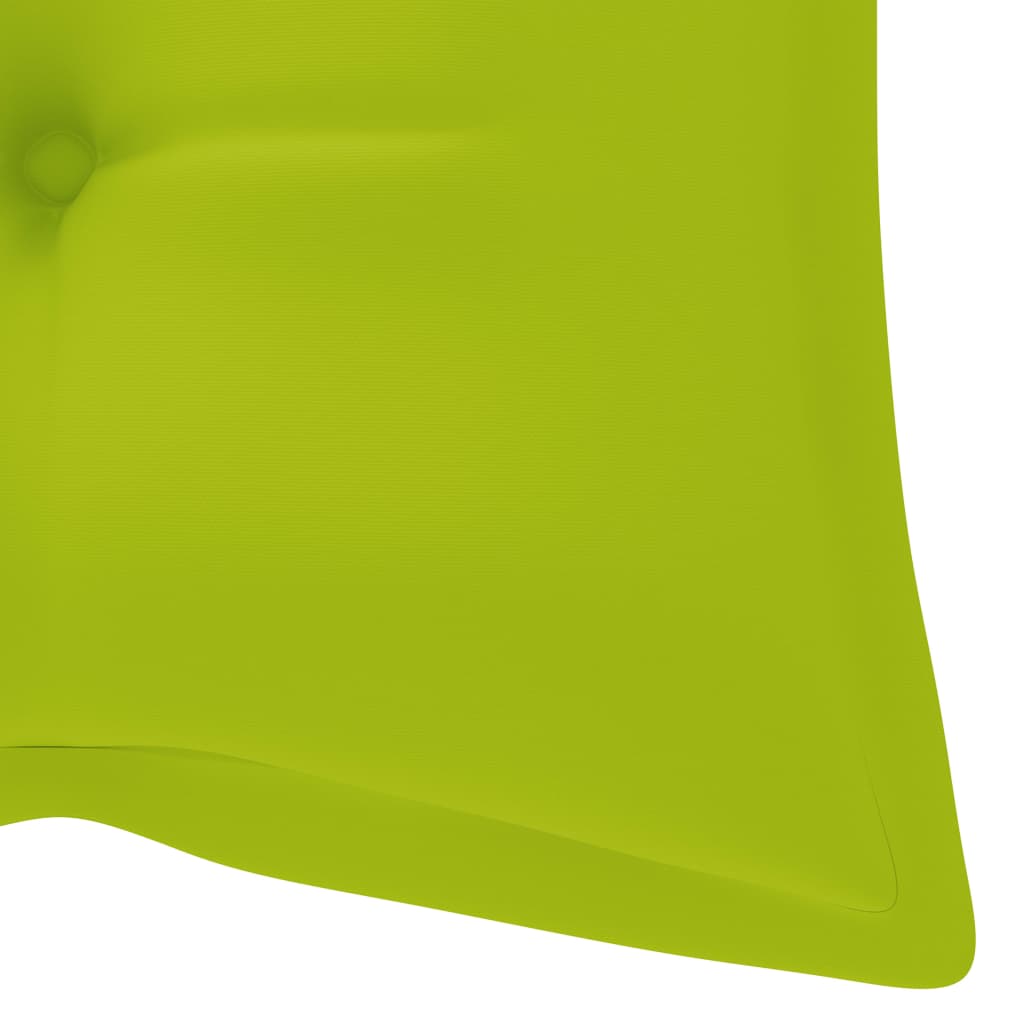 Dondolo con Cuscino Verde Brillante 170 cm in Massello di Teak