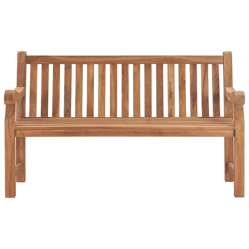 Panca da Giardino con Cuscino 150 cm in Legno Massello di Teak
