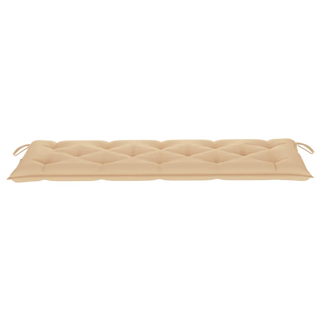 Panca da Giardino con Cuscino 150 cm in Legno Massello di Teak