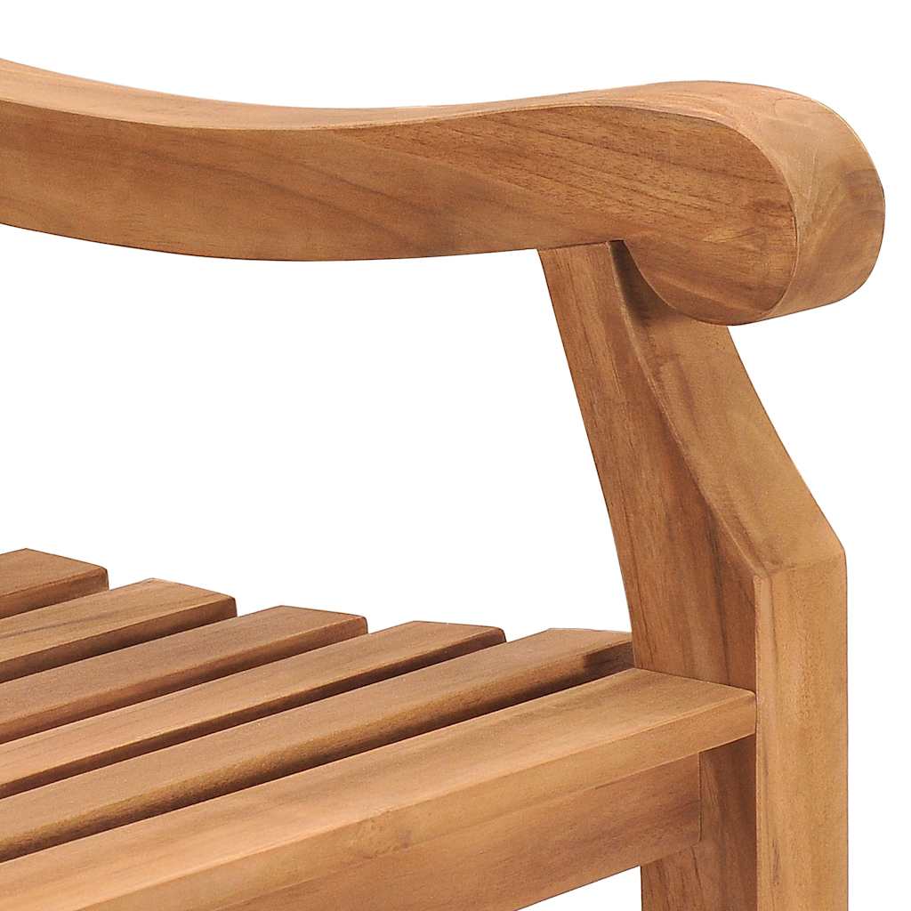 Panca da Giardino con Cuscino 150 cm in Legno Massello di Teak