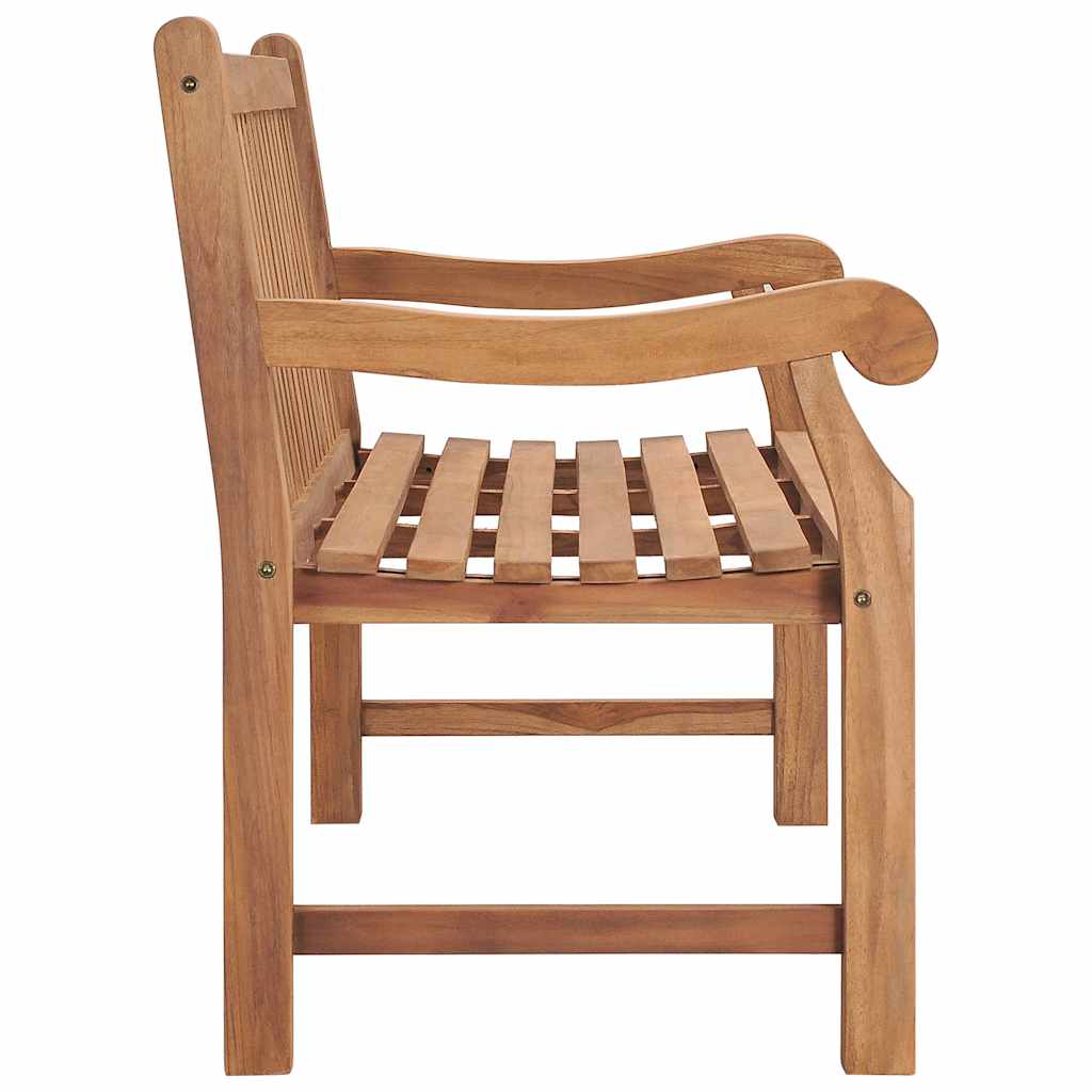 Panca da Giardino con Cuscino 150 cm in Legno Massello di Teak