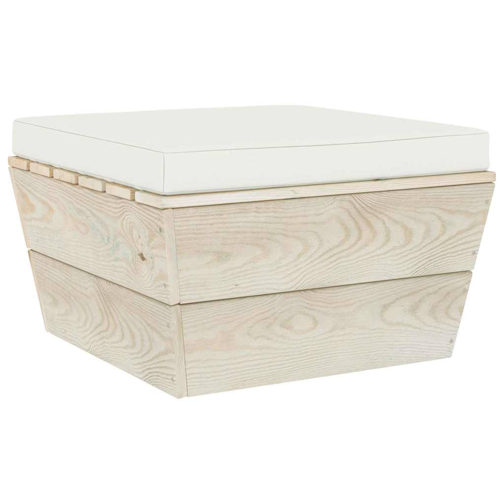 Set Divani da Giardino su Pallet 6 pz con Cuscini Legno Abete