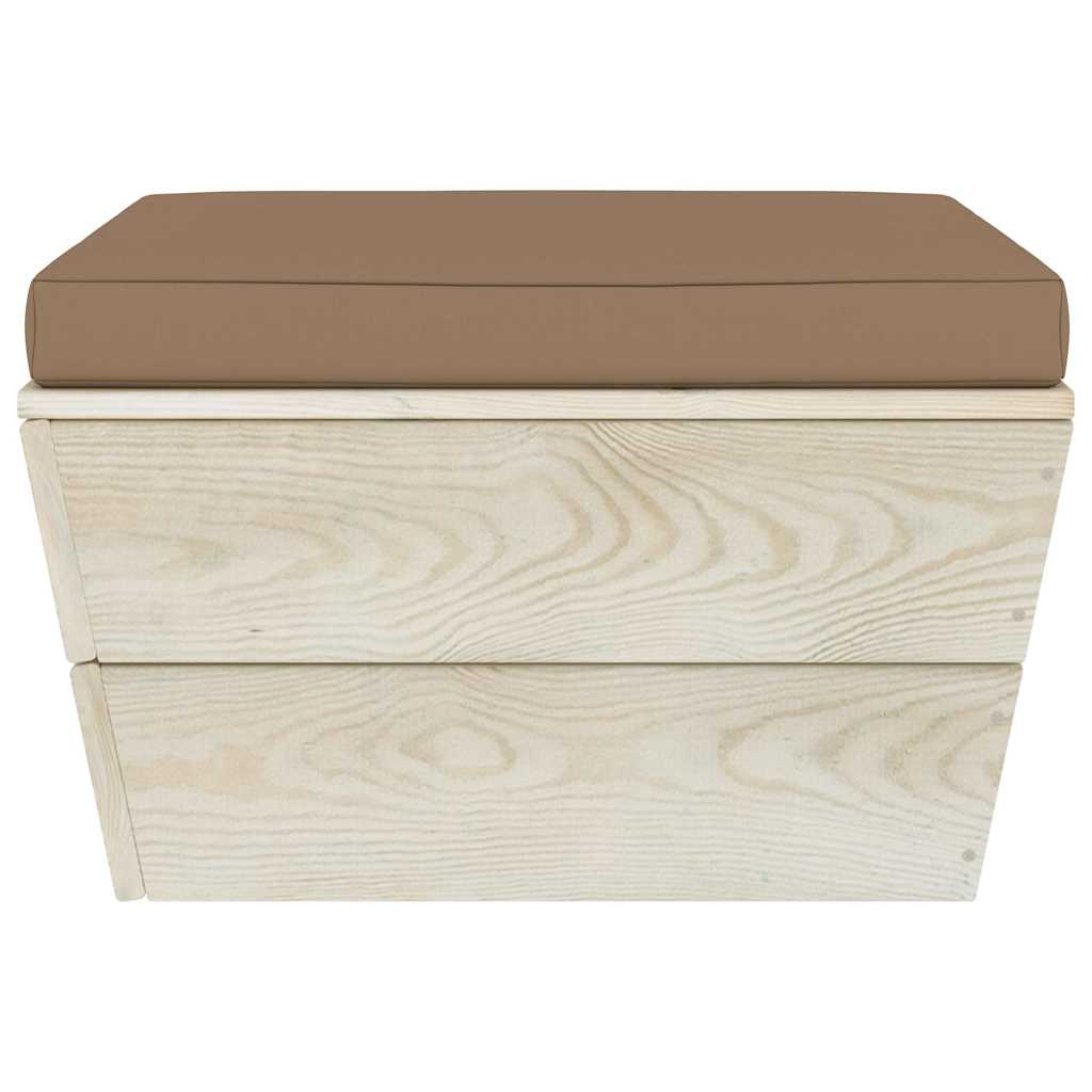 Set Divani da Giardino su Pallet 6 pz con Cuscini Legno Abete