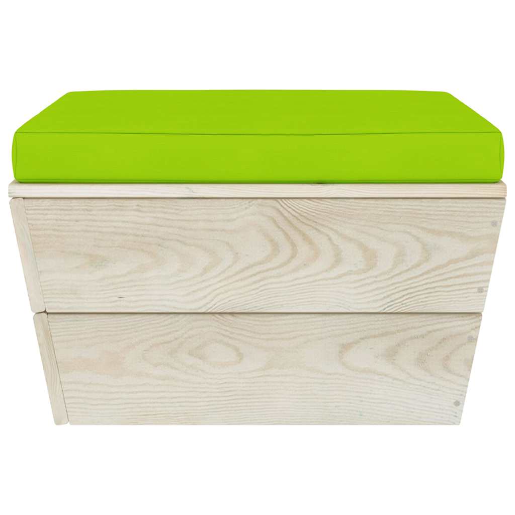 Set Divani da Giardino su Pallet 6 pz con Cuscini Legno Abete