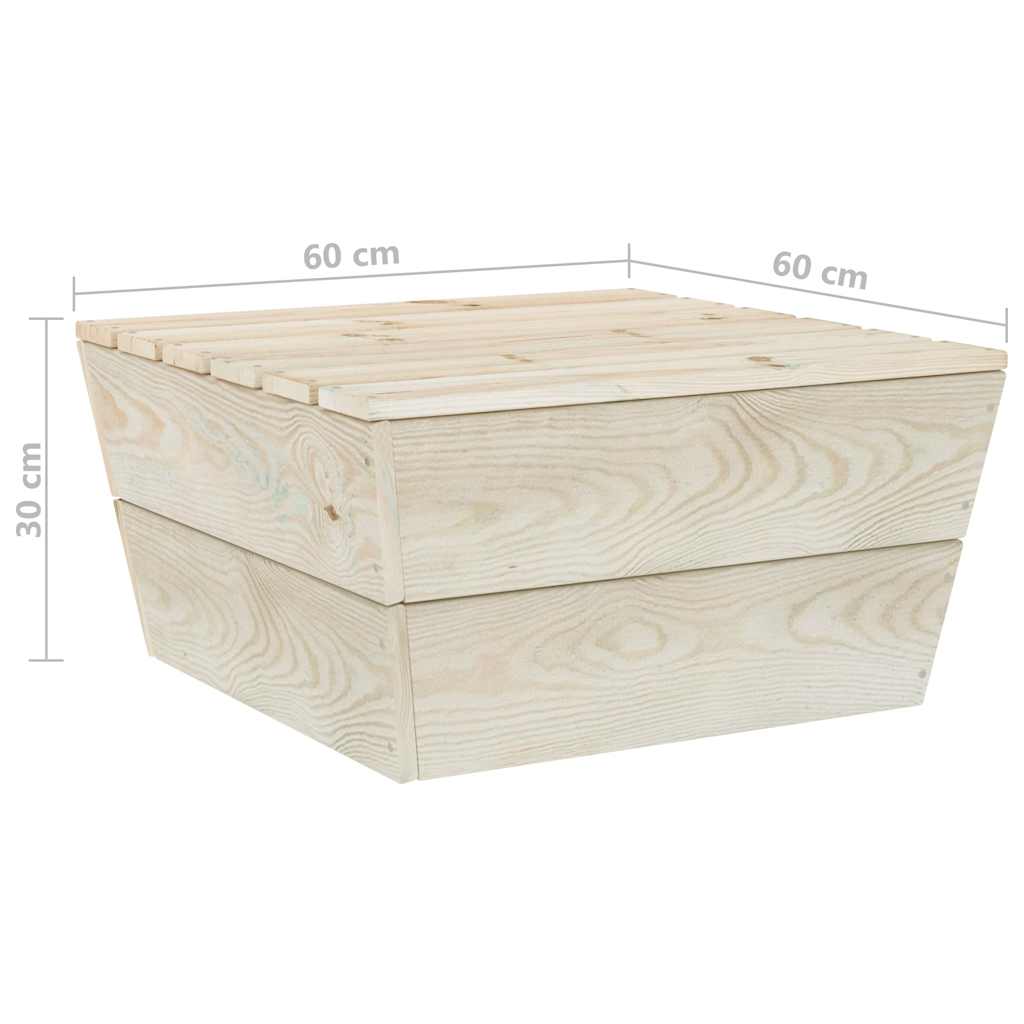 Set Divani da Giardino su Pallet 6 pz con Cuscini Legno Abete