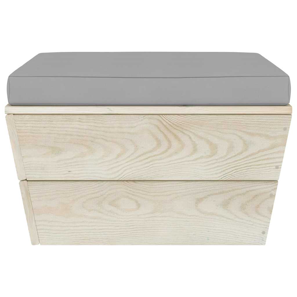 Set Divani da Giardino su Pallet 6 pz con Cuscini Legno Abete
