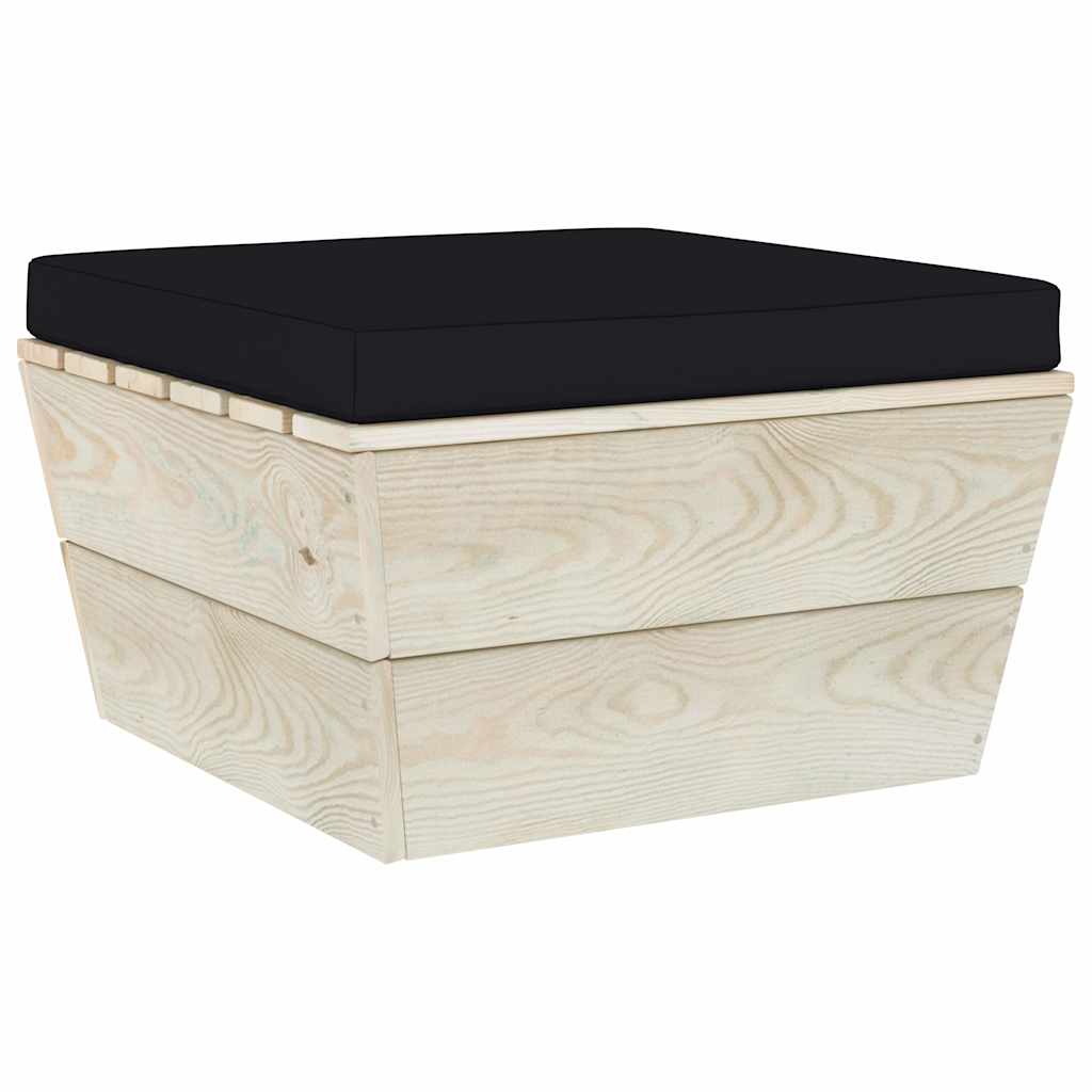 Set Divani da Giardino su Pallet 7 pz con Cuscini Legno Abete