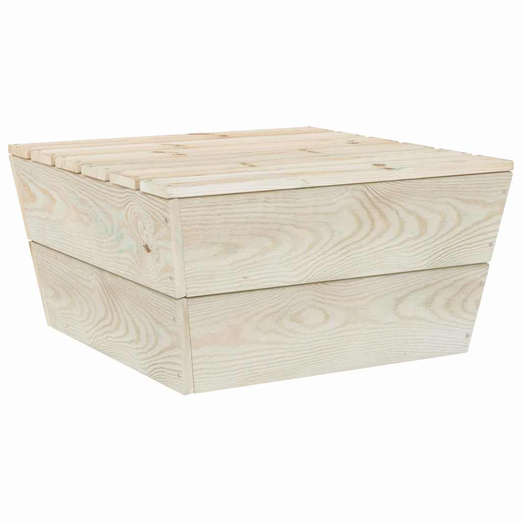 Set Divani da Giardino su Pallet 10 pz in Legno Abete Impregnato