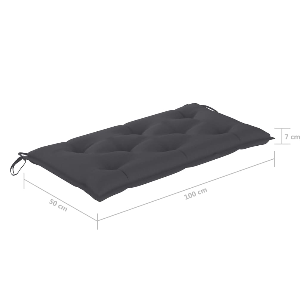 Dondolo da Giardino 2 Posti Cuscini Foglie di Palma 202cm Bambù