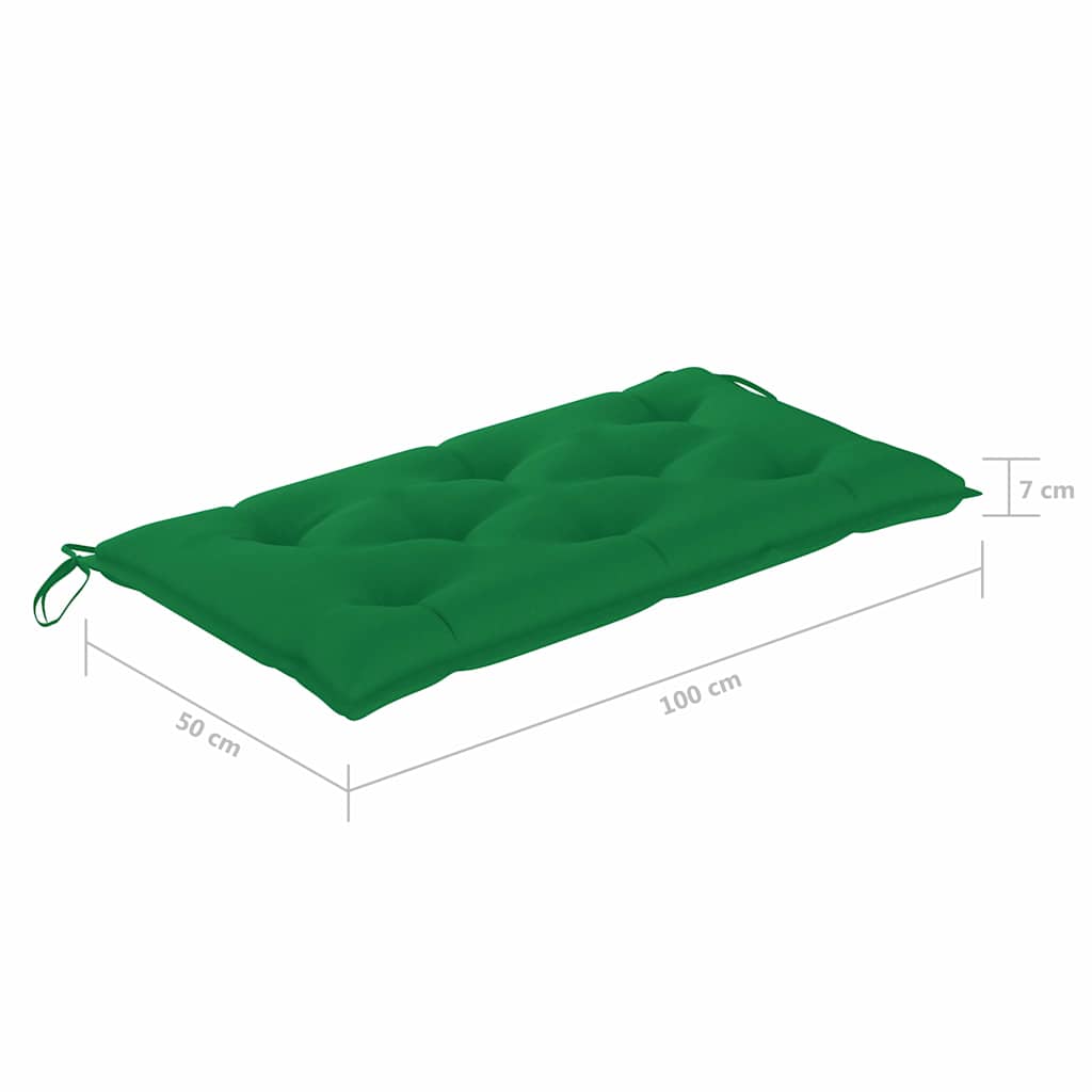 Dondolo da Giardino 2 Posti Cuscini Foglie di Palma 202cm Bambù