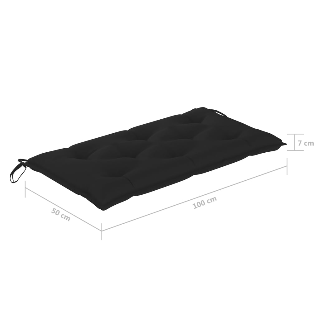 Dondolo da Giardino 2 Posti Cuscini Foglie di Palma 202cm Bambù