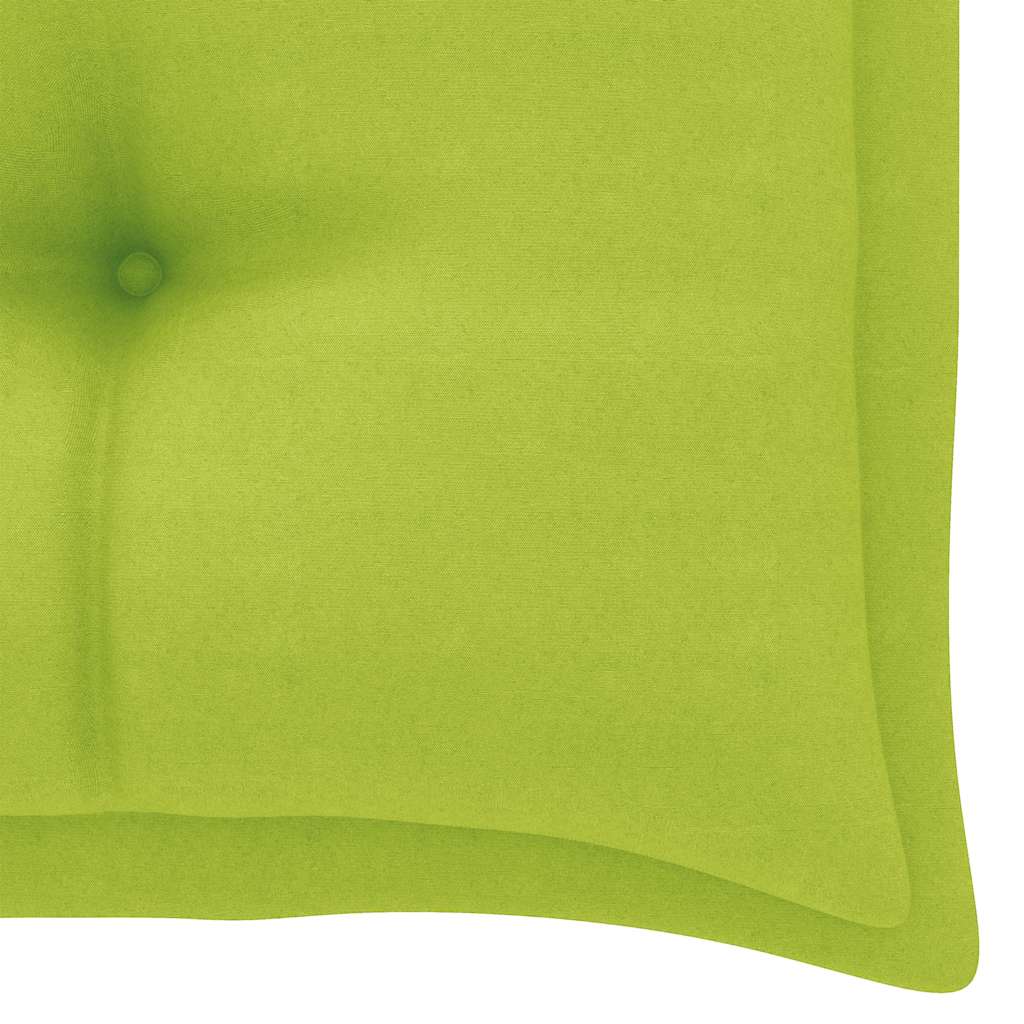 Dondolo da Giardino 2 Posti Cuscini Foglie di Palma 202cm Bambù