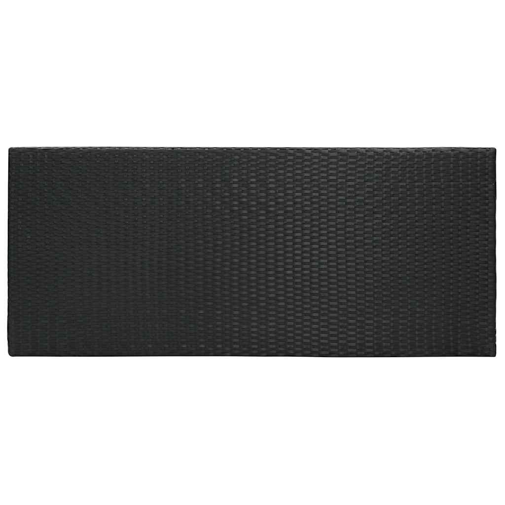 Set da Bar da Giardino 9 pz con Cuscini in Polyrattan Nero