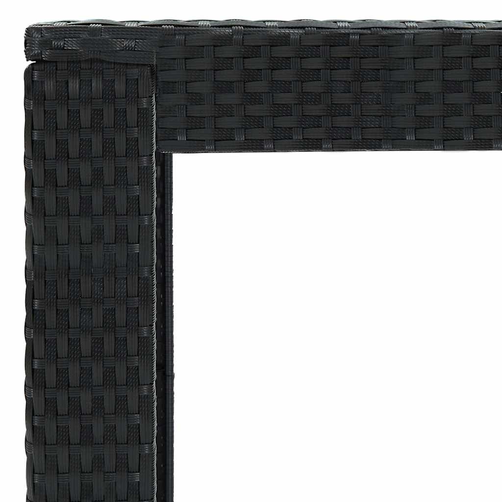 Set Bar da Giardino 5 pz con Cuscini Polyrattan Nero