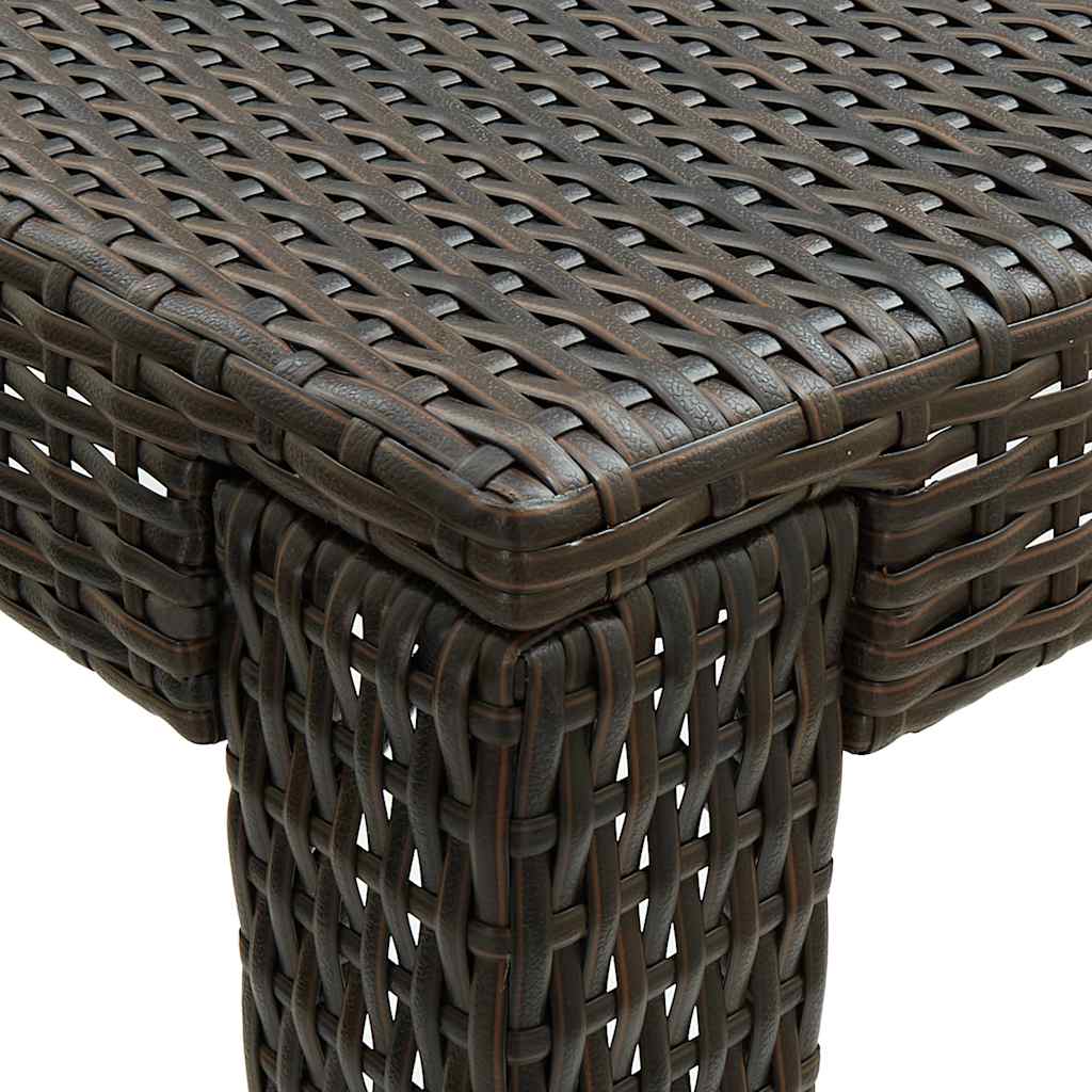 Set Bar da Giardino 7 pz con Braccioli in Polyrattan Marrone