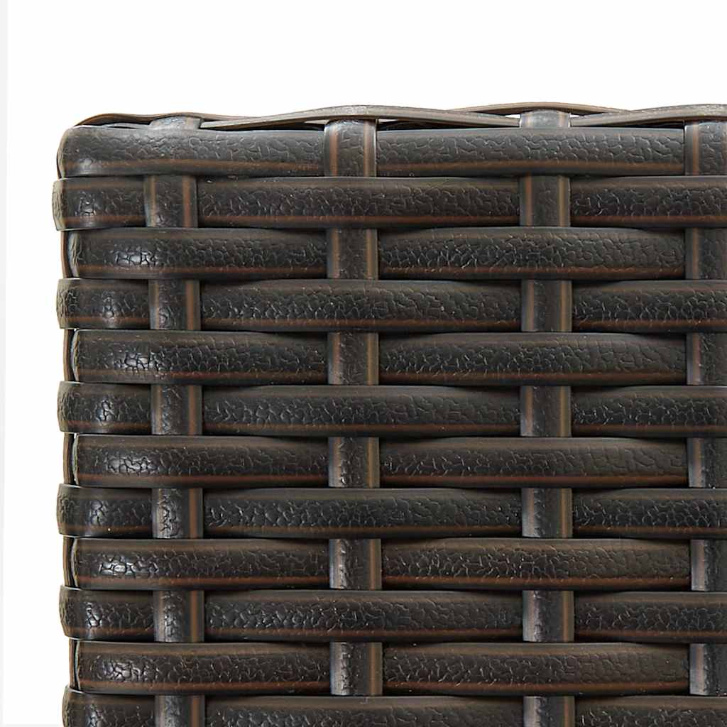 Set da Bar da Giardino 7 pz in Polyrattan Marrone