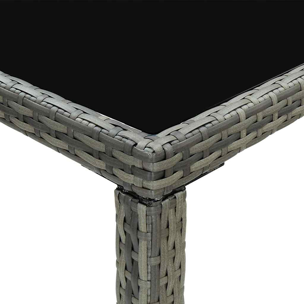 Set Bar da Giardino 7 pz in Polyrattan Grigio