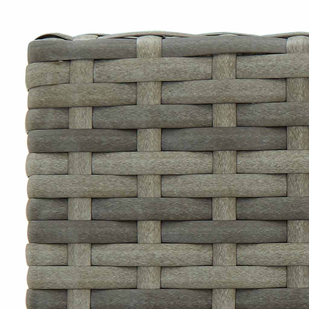 Set Bar da Giardino 7 pz in Polyrattan Grigio