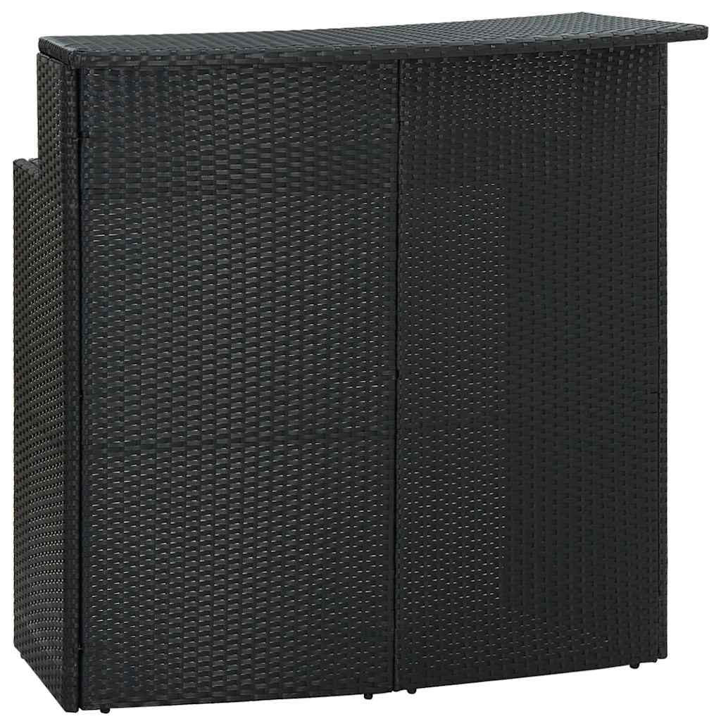 Set Bar da Giardino 3 pz con Cuscini Nero