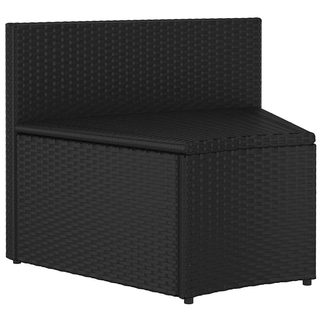 Set Divani da Giardino 4 pz con Cuscini in Polyrattan Nero