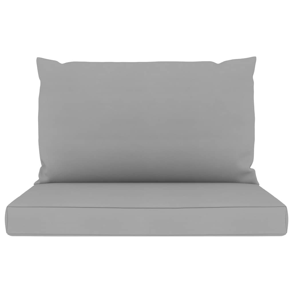 Set Salotto da Giardino 6 pz con Cuscini Grigi