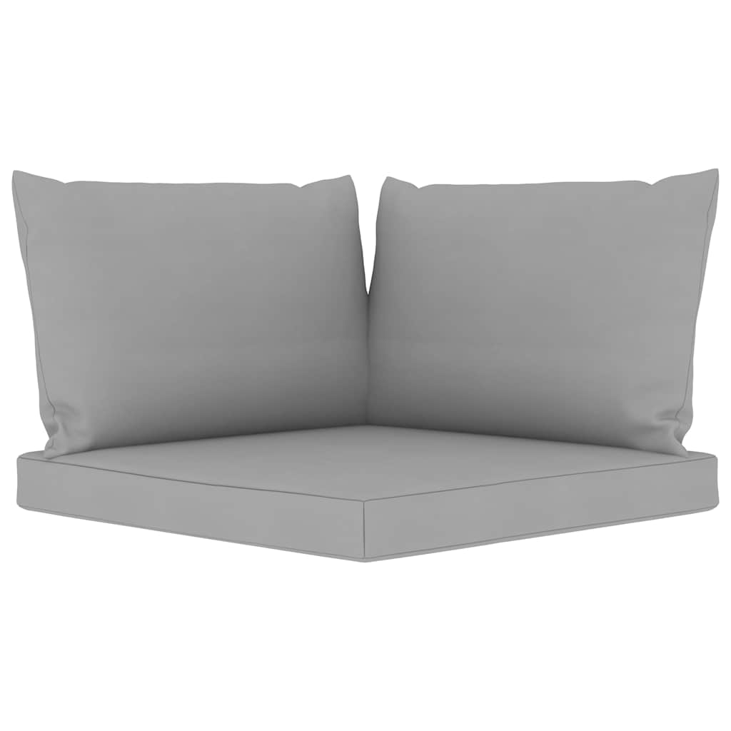 Set Salotto da Giardino 6 pz con Cuscini Grigi