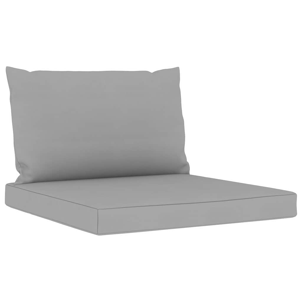 Set Salotto da Giardino 6 pz con Cuscini Grigi