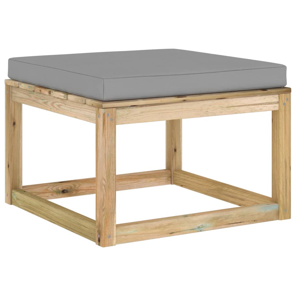 Set Salotto Giardino con Cuscini 7 pz in Pino Impregnato