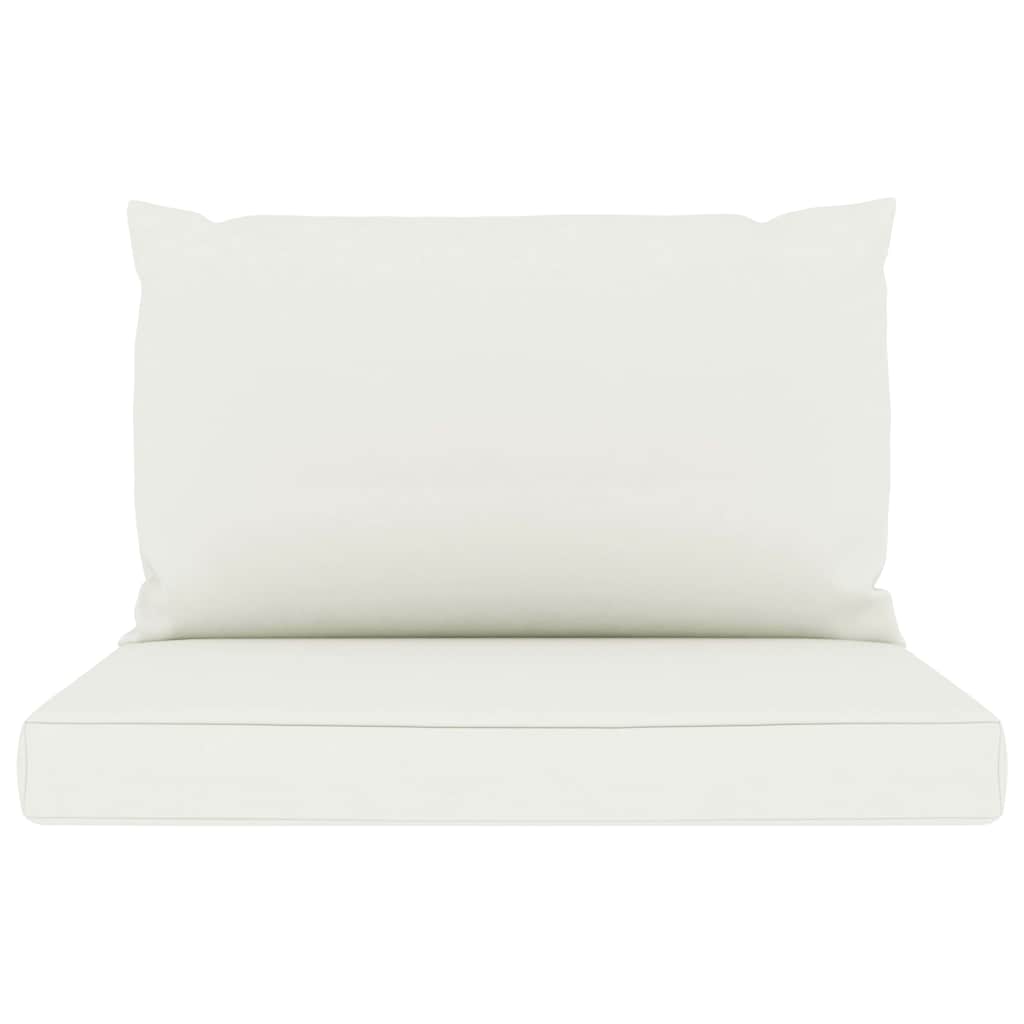 Set Salotto da Giardino 6 pz con Cuscini Crema