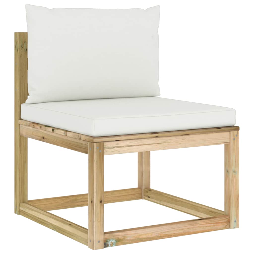 Set Salotto Giardino con Cuscini 7 pz in Pino Impregnato